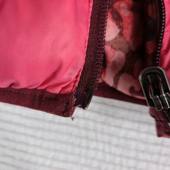 Hanna Andersson Reversible Down Puffer Jacket Quilted Pink Geo Sz 80 *spots - Picture 11 of 16